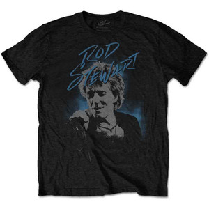 Rod Stewart Unisex T-Shirt: Scribble Photo (Black) Rod Stewart Unisex T-Shirt: Scribble Photo (Black)