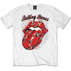 The Rolling Stones Unisex T-Shirt: Tattoo Flash (White) The Rolling Stones Unisex T-Shirt: Tattoo Flash (White)
