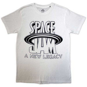 Space Jam Unisex T-Shirt: B&W Logo (White) Space Jam Unisex T-Shirt: B&W Logo (White)