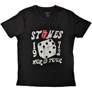 The Rolling Stones Unisex T-Shirt: Dice Tour '72 (Black) The Rolling Stones Unisex T-Shirt: Dice Tour '72 (Black)
