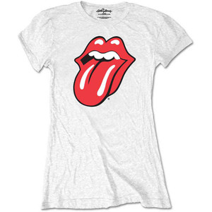 The Rolling Stones Ladies Retail Pack T-Shirt: Classic Tongue (White) The Rolling Stones Ladies Retail Pack T-Shirt: Classic Tongue (White)