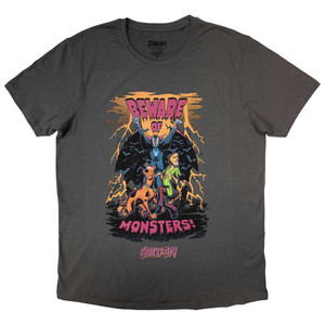 Scooby Doo Unisex T-Shirt: Beware Of Monsters (Denim Blue) Scooby Doo Unisex T-Shirt: Beware Of Monsters (Denim Blue)