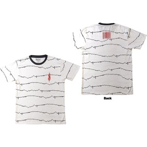 Slipknot Unisex Ringer T-Shirt: The End, So Far Tribal-S & Barcode (White) (Back Print) Slipknot Unisex Ringer T-Shirt: The End, So Far Tribal-S & Barcode (White) (Back Print)