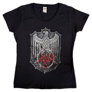 Slayer Ladies T-Shirt: Bloody Shield (Black)