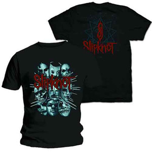 Slipknot Unisex T-Shirt: Masks 2 (Black) (Back Print) Slipknot Unisex T-Shirt: Masks 2 (Black) (Back Print)