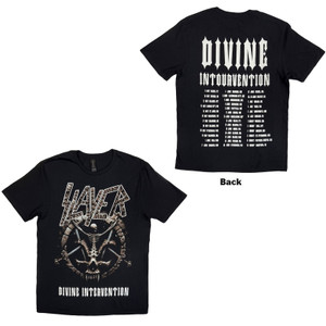 Slayer Unisex T-Shirt: Divine Intervention 2014 Dates (Black) (Back Print & Ex-Tour) Slayer Unisex T-Shirt: Divine Intervention 2014 Dates (Black) (Back Print & Ex-Tour)