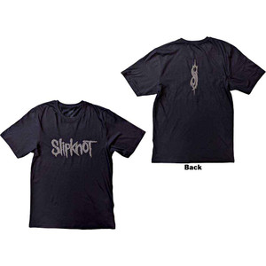 Slipknot Unisex T-Shirt: Logo (Black) (Back Print & Hi-Build) Slipknot Unisex T-Shirt: Logo (Black) (Back Print & Hi-Build)