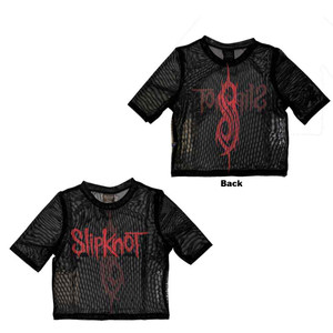 Slipknot Ladies Crop Top: Logo (Black) (Back Print & Mesh) Slipknot Ladies Crop Top: Logo (Black) (Back Print & Mesh)