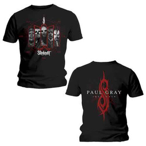 Slipknot Unisex T-Shirt: Paul Gray (Black) (Back Print)