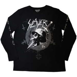 Slayer Unisex Long Sleeve T-Shirt: Dagger Skull (Black) (Sleeve Print) Slayer Unisex Long Sleeve T-Shirt: Dagger Skull (Black) (Sleeve Print)