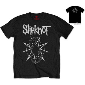 Slipknot Unisex T-Shirt: Goat Star Logo (Black) (Back Print) Slipknot Unisex T-Shirt: Goat Star Logo (Black) (Back Print)