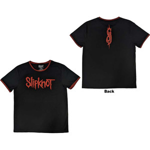 Slipknot Unisex Ringer T-Shirt: Logo (Black) (Back Print) Slipknot Unisex Ringer T-Shirt: Logo (Black) (Back Print)
