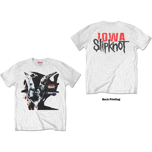 Slipknot Unisex T-Shirt: Iowa Goat Shadow (White) (Back Print) Slipknot Unisex T-Shirt: Iowa Goat Shadow (White) (Back Print)