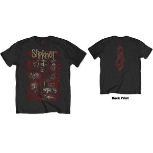Slipknot Unisex T-Shirt: Sketch Boxes (Black) (Back Print) Slipknot Unisex T-Shirt: Sketch Boxes (Black) (Back Print)