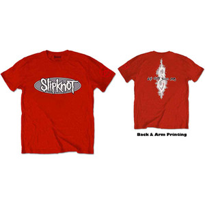 Slipknot Unisex T-Shirt: 20th Anniversary Don't Ever Judge Me (Red) (Back & Sleeve Print) Slipknot Unisex T-Shirt: 20th Anniversary Don't Ever Judge Me (Red) (Back & Sleeve Print)