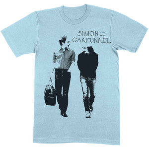 Simon & Garfunkel Unisex T-Shirt: Walking (Light Blue) Simon & Garfunkel Unisex T-Shirt: Walking (Light Blue)