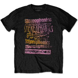 Stereophonics Unisex T-Shirt: Logos (Black) Stereophonics Unisex T-Shirt: Logos (Black)