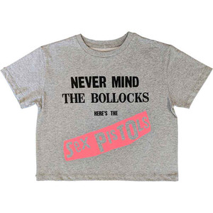 The Sex Pistols Ladies Crop Top: Never Mind The Bollocks Original Album (Grey) The Sex Pistols Ladies Crop Top: Never Mind The Bollocks Original Album (Grey)