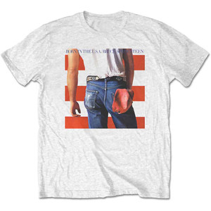 Bruce Springsteen Unisex T-Shirt: Born in the USA (White) Bruce Springsteen Unisex T-Shirt: Born in the USA (White)