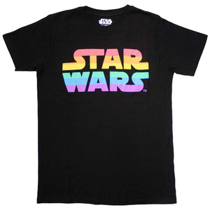 Star Wars Unisex T-Shirt: Rainbow Logo (Black) Star Wars Unisex T-Shirt: Rainbow Logo (Black)