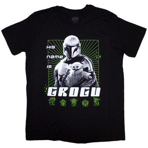 Star Wars Unisex T-Shirt: The Mandalorian His Name Is Grogu (Black) Star Wars Unisex T-Shirt: The Mandalorian His Name Is Grogu (Black)