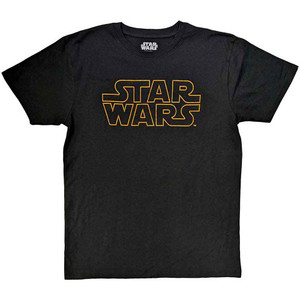 Star Wars Unisex T-Shirt: Logo Outline (Black) Star Wars Unisex T-Shirt: Logo Outline (Black)