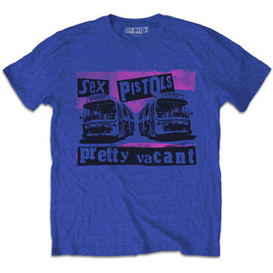 The Sex Pistols Unisex T-Shirt: Pretty Vacant Coaches (Royal Blue) The Sex Pistols Unisex T-Shirt: Pretty Vacant Coaches (Royal Blue)