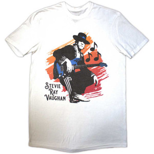 Stevie Ray Vaughan Unisex T-Shirt: Stevie (White) Stevie Ray Vaughan Unisex T-Shirt: Stevie (White)