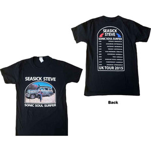 Seasick Steve Unisex T-Shirt: Full Colour Sonic Soul Surfer (Black) (Back Print) (Medium) Seasick Steve Unisex T-Shirt: Full Colour Sonic Soul Surfer (Black) (Back Print) (Medium)
