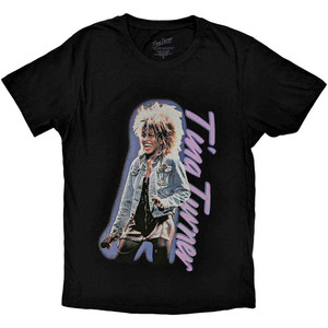 Tina Turner Unisex T-Shirt: Vertical Logo (Black) Tina Turner Unisex T-Shirt: Vertical Logo (Black)