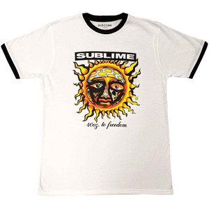 Sublime Unisex Ringer T-Shirt: 40oz. To Freedom (White) Sublime Unisex Ringer T-Shirt: 40oz. To Freedom (White)