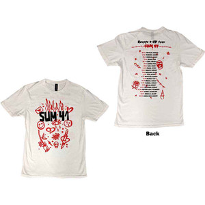Sum 41 Unisex T-Shirt: Sketches European Tour 2022 (White) (Back Print & Ex-Tour) (XX-Large) Sum 41 Unisex T-Shirt: Sketches European Tour 2022 (White) (Back Print & Ex-Tour) (XX-Large)