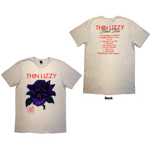 Thin Lizzy Unisex T-Shirt: Black Rose Tracklist (Natural) (Back Print) Thin Lizzy Unisex T-Shirt: Black Rose Tracklist (Natural) (Back Print)
