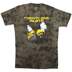 Twenty One Pilots Unisex T-Shirt: Back To Back (Green) (Wash Collection) Twenty One Pilots Unisex T-Shirt: Back To Back (Green) (Wash Collection)