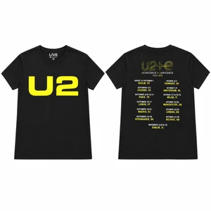 U2 Unisex T-Shirt: Logo 2018 (Black) (Back Print & Ex-Tour)