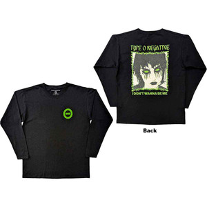 Type O Negative Unisex Long Sleeve T-Shirt: I Don't Wanna Be Me (Black) (Back Print) Type O Negative Unisex Long Sleeve T-Shirt: I Don't Wanna Be Me (Black) (Back Print)