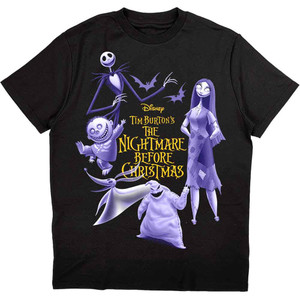 The Nightmare Before Christmas Unisex T-Shirt: Purple Characters (Black) The Nightmare Before Christmas Unisex T-Shirt: Purple Characters (Black)