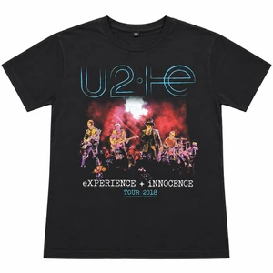 U2 Unisex T-Shirt: Live Photo 2018 (Black) (Ex-Tour)