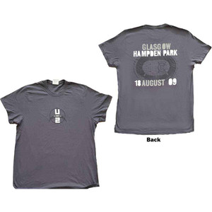 U2 Unisex T-Shirt: 360 Degree Tour Glasgow 2009 (Grey) (Back Print & Ex-Tour) (Medium) U2 Unisex T-Shirt: 360 Degree Tour Glasgow 2009 (Grey) (Back Print & Ex-Tour) (Medium)