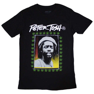 Peter Tosh Unisex T-Shirt: Leaf Frame (Black) Peter Tosh Unisex T-Shirt: Leaf Frame (Black)