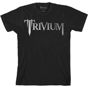 Trivium Unisex T-Shirt: Classic Logo Metallic Print (Black) (Embellished) Trivium Unisex T-Shirt: Classic Logo Metallic Print (Black) (Embellished)
