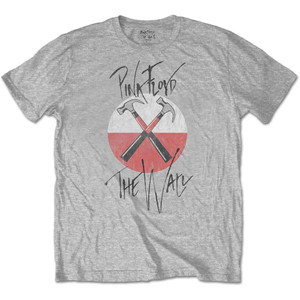 Pink Floyd Unisex T-Shirt: The Wall Faded Hammers Logo (Grey) Pink Floyd Unisex T-Shirt: The Wall Faded Hammers Logo (Grey)