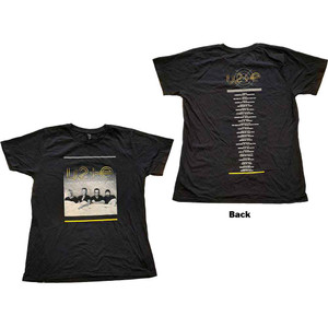 U2 Ladies T-Shirt: I+E Tour Bed Photo (Black) (Back Print & Ex-Tour) U2 Ladies T-Shirt: I+E Tour Bed Photo (Black) (Back Print & Ex-Tour)