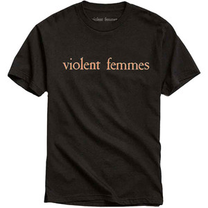 Violent Femmes Unisex T-Shirt: Salmon Pink Vintage Logo (Black) Violent Femmes Unisex T-Shirt: Salmon Pink Vintage Logo (Black)
