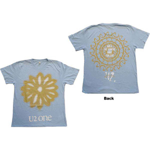 U2 Unisex T-Shirt: Glastonbury 2011 Smell the Flowers (Light Blue) (Back Print & Ex-Tour) (Medium) U2 Unisex T-Shirt: Glastonbury 2011 Smell the Flowers (Light Blue) (Back Print & Ex-Tour) (Medium)