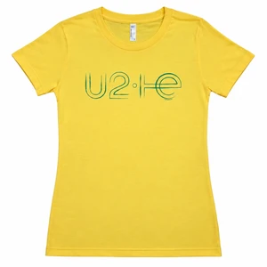 U2 Ladies T-Shirt: I+E Logo 2015 (Yellow) (Ex-Tour)
