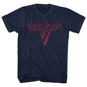Van Halen Unisex T-Shirt: Classic Red Logo (Navy Blue) Van Halen Unisex T-Shirt: Classic Red Logo (Navy Blue)