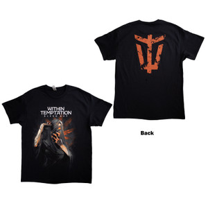Within Temptation Unisex T-Shirt: Bleed Out Album (Black) (Back Print)