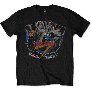 The Who Unisex T-Shirt: USA Tour Vintage (Black) The Who Unisex T-Shirt: USA Tour Vintage (Black)