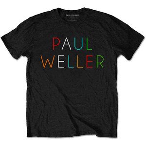 Paul Weller Unisex T-Shirt: Multicolour Logo (Black) Paul Weller Unisex T-Shirt: Multicolour Logo (Black)